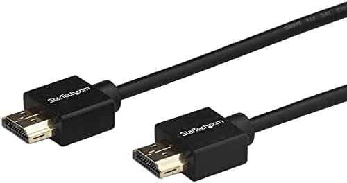 StarTech.com Кабел HDMI 2.0 дължина 6,6 фута (2 метра), Високоскоростен HDMI кабел с резолюция от 4K 60 Hz, Сертифициран от
