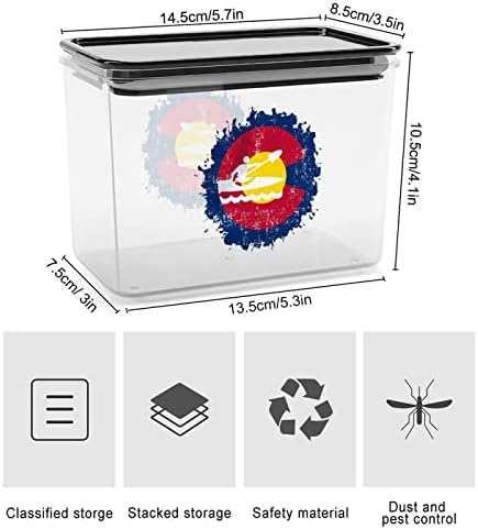 Пластмасови Прозрачни Кутии За Съхранение на Хранителни Продукти На Каяк за Рафтинг в Колорадо С Уплътнителен Капак