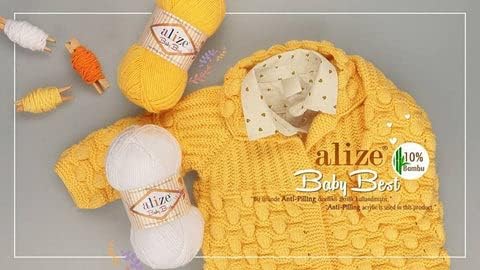 Alize Baby най-Добрата мека детска прежди, Камвольная прежди, 90% акрил, със защита от търкалянето, 10% бамбук, лот 4. Всеки кангал