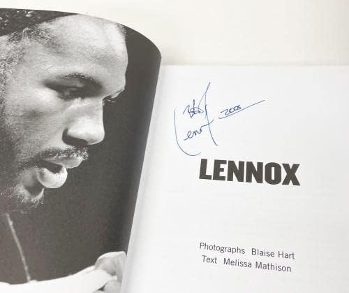 Ленъкс Люис подписано книга Lennox Auto Голограммой B & E - Боксови списания с автограф