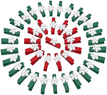 Прищепка за клечки за дрехи под формата на Снежинки от тутового на копринените буби, Червени и Зелени Дървени клечки за дрехи, Опаковки