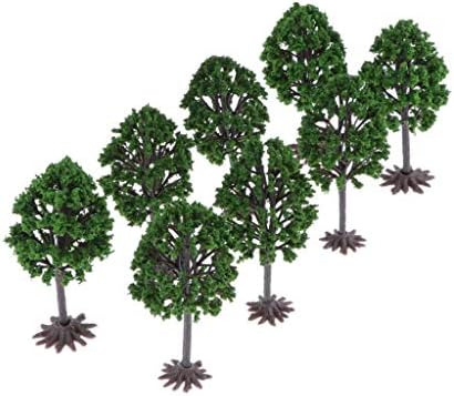 Milageto Набор от 8шт Смесени Миниатюрни Дървета Декор за Ландшафтна Модели на Железопътна линия