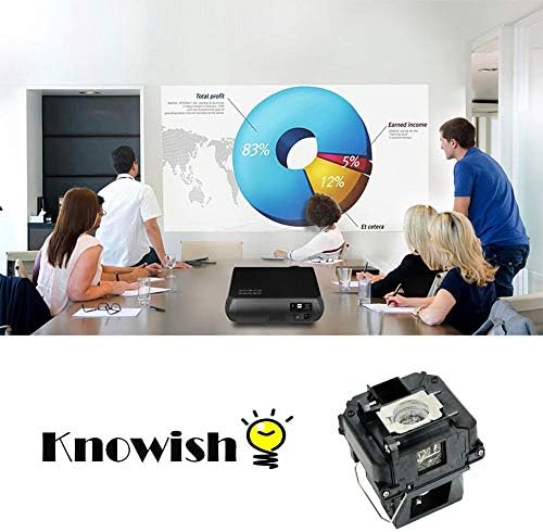 Knowish ELPLP77 работа на смени лампата на проектора е Подходящ за Epson PowerLite 1985WU 4855WU 1975 W 1980WU 4650 4750 W G5910, PowerLite Home Cinema 1440, EB-4955WU EB-4950WU 4855WU 4850WU