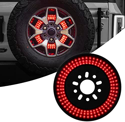 Riasdy RGB Променя Цвета Стоп-сигнал с Резервна гума за Ford Bronco 2021 2022 2023 2- Вратите, 4-Врати с трети спирачен фенер