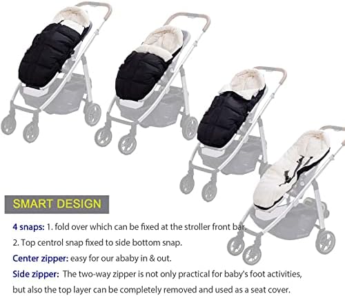 KZ Dotnz всички сезони Зимни Чанта за детска количка, Универсален Калъф за краката за Бебета и малки Деца, Водоустойчива Чанта