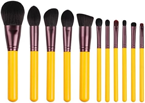 Серия WPYYI Yellow 11 бр. Комплект Четки за Синтетични Косми-Козметична дръжка за лице и очи-Изкуствена Коса (Цвят: A размер