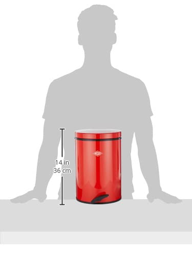 ウェスコ(Wesco) кофа за Боклук 13L 117 с един педал, размер:∅27 × H41 см, червено