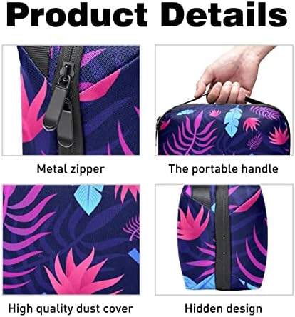Органайзер за електроника, Малък Пътен Кабелен Органайзер Purple Leaf, Чанта за Носене, Компактни Технически Калъф-Чанта за Електронни Аксесоари, Кабели, Зарядно устрой