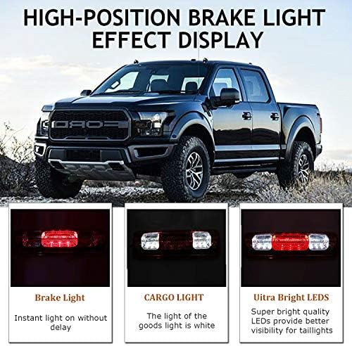 Led 3-та Задни Спирачни фенер Товари тип с висока стена За 04-08 Ford F150, 07-10 Ford Explorer Sport Trac, 06-08 Lincoln Mark LT (Хромиран