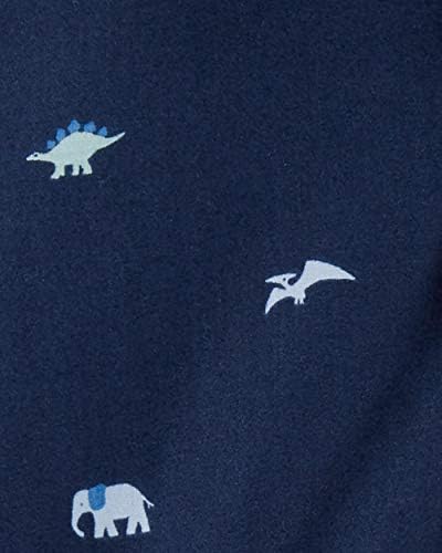 Комплект боди Carter's за малки момчета с къси ръкави и Динозавриком, комплект от 3 теми, тъмно синьо/бяло (размери от
