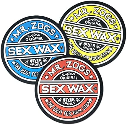 Кръгъл стикер на дъска за сърф от секс-восък, 3 опаковки с различни цветове + 1 Стикер GO SURF (3 инча, стандартна)