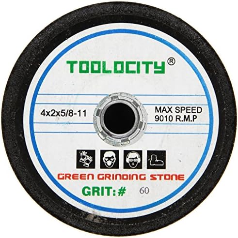 Toolocity GSB0060G 4-Инчов Зелен Шлайфане на камък 60 Песъчинки с резба 5/8-11