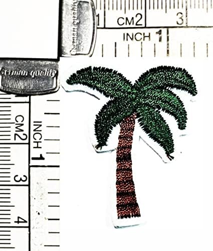 Салфетки плюс 3 бр. Мини-кокосова палма, на бродирани желязо, пришитая нашивка, модерно изкуство, скъпа стикер във формата на дърво