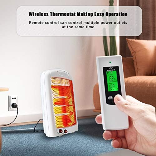 Безжична Plug Термостат Nashone, Дигитален Термостат на изхода, LCD дисплей, Регулатор на температурата с режим на отопление