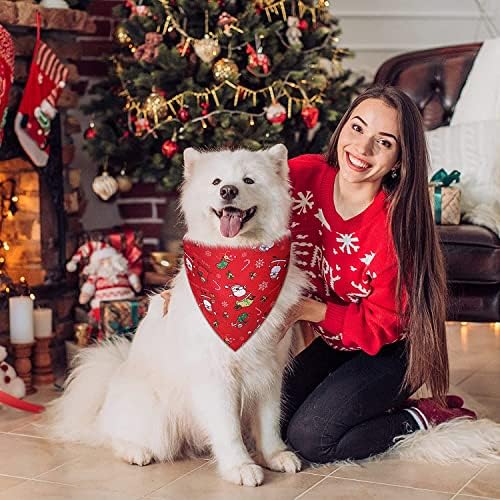 ZSYXM Аксесоари за домашни любимци Кърпи за Кучета Празници Коледа Домашни Любимци Кърпа Аксесоари за Малки Домашни Любимци