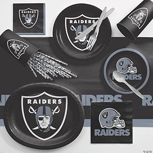 Чинии NFL Las Vegas Raiders | Хартиени | за Еднократна употреба | 1 Комплект