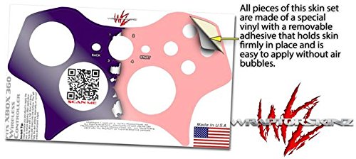 Скъсани цвят Лилаво, Розово - Vinyl обвивка в стил прозорец винетка WraptorSkinz, съвместима с безжичен контролер за XBOX
