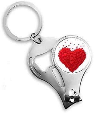 Ножица за нокти във формата на Червени Сърца За Деня на Св. Валентин Халка Ключодържател Отварачка За Бутилки Машина За Рязане