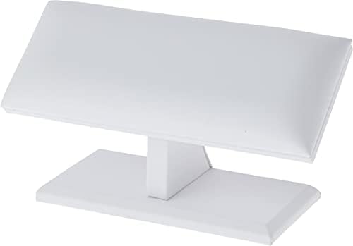 Поставка за дисплея на Гривната е с Т-Образна каишка от бяла изкуствена кожа Plymor, 7,25 W x 3,25D x 4,5H