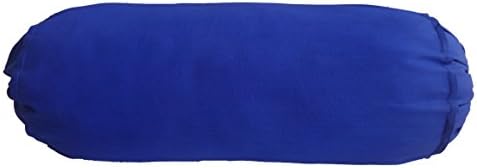 Калъфка с възглавница от Шафран, Декоративна Калъфка за легла, Кръгла Калъфка с Диаметър 9 см x 24 инча дълъг (диаметър 22 см х 61 см дължина) Синя Свалящ се КАПАК