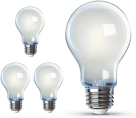 Електрическа led лампа Feit A19 със средна основа в Еквивалент на 40 W - Срок на експлоатация 15 години - 450 Лумена - 2700 До Мек Бял цвят - С регулируема яркост | 4 бр. в опаковка