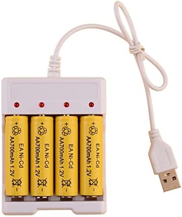 Умно Универсално Зарядно устройство с led, Зарядно Устройство за батерии тип АА ААА, захранване от USB, 4 Независими слотове