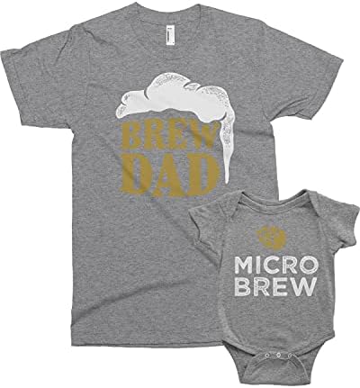 Threadrock Brew Dad & Micro Brew - Комплект Тениски за татко и дете в тон