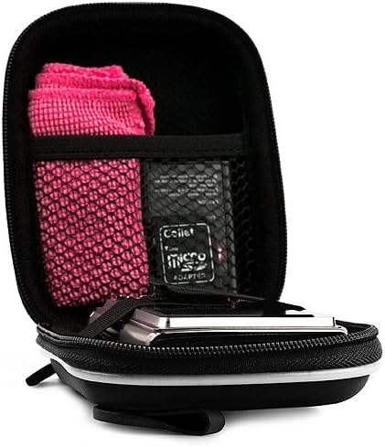 Черен Защитен калъф EVA Cube за носене с Мрежесто джоб за цифров фотоапарат Pentax Optio I-10 NB1000 RS1000 RS1500 RZ10 S1 Gameforge.com
