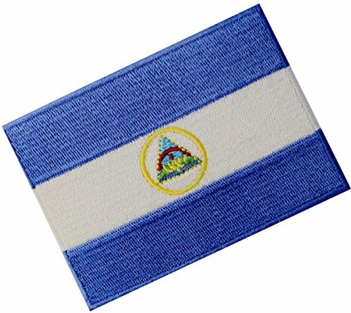 Нашивка с бродерия Хартата Никарагуа, Никарагуанское Желязо, Пришитое Към Националния Гербу