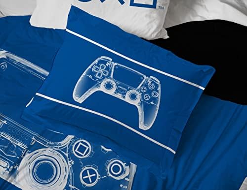 Комплект спално бельо PlayStation, X-Ray Gamer от 7 теми размер Queen-Size - Включва одеялото и чаршафа - Супер Меко детско