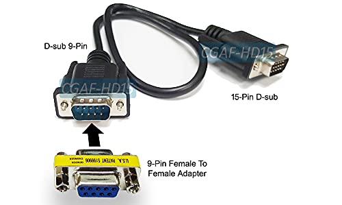 9-Пинов Кабел-адаптер D-sub RGB Female към HD15 VGA Male