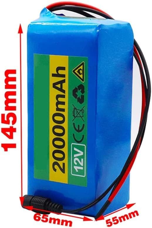 WOGQX 12 В Отделението блок Голям Капацитет 12 В 20ah 18650 литиево-йонна Батерия Защитна Такса 12 В 20 000 mah Капацитет + Зарядно устройство