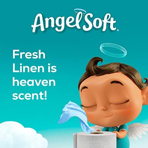 Тоалетна хартия Angel Soft® с аромат на прясно бельо, 8 Мега-ролки = 32 Обикновен рулонам, на 320 листа на всяка, 2-Слойная кърпа за вана, брой 320 броя (опаковка от 8)