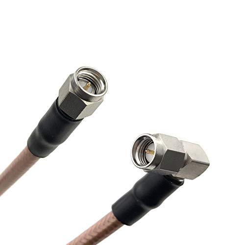Коаксиален кабел RG-400 в събирането на SMA конектори (plug) -SMA (plug под прав ъгъл), съпротивление 50 Ома, дължина 50 метра