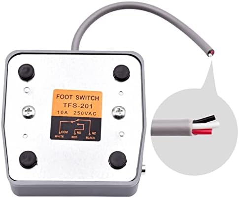 HIKOTA 1 бр. SPDT Пластмасов Ключ за производство на електрическа Водоустойчив Foot Switch 220 vac 10A (Цвят: 0,5 м)