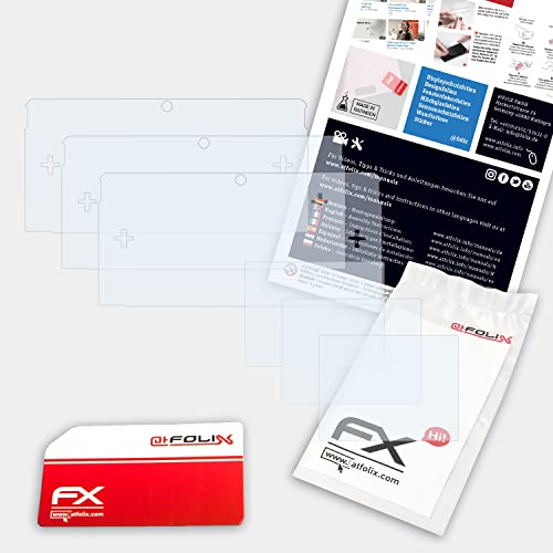 Защитно фолио atFoliX, съвместима с защитно фолио за екрана на Nintendo 3DS 2011, сверхчистая защитно фолио FX (комплект от 3)