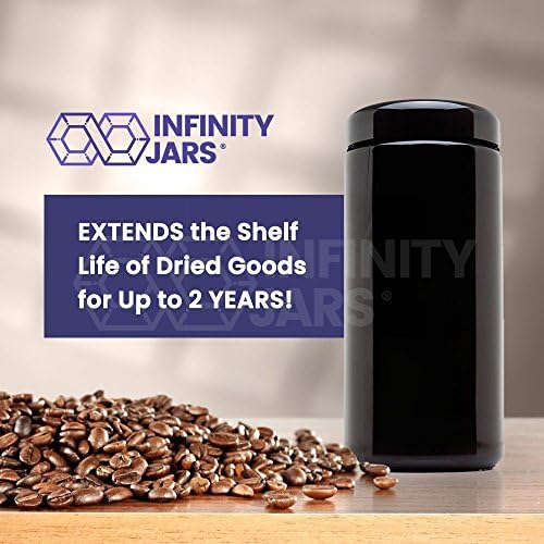 Банките Infinity Обем 1 литър (34 течни унции), 3 опаковки, Високи, Много по-Големи Буркани от черно uv Стъкло с широко гърло