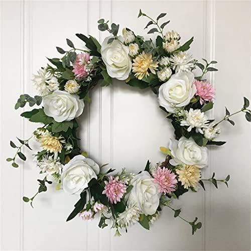 ДОУБА 16-Инчовата Хризантема Цветни Рози Вратата, Венец Сватбен Декоративен Венец