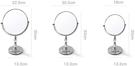 Огледало за грим NEOCHY Mirrores, Двойно огледало с въртене на 360 градуса/Еднопосочна лупа /Кръгло - на Разположение в различни размери / 18X30X13,3 см
