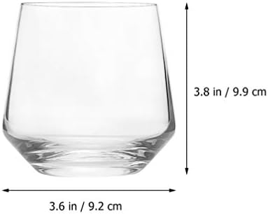 Luxshiny Прозрачни Чаши Прозрачни Чаши Стъклени Чаши За Вода 8 бр. Стъклени Шик Прозрачни Чаши за Напитки за Домашна Кухня Хотели 400 мл-500 мл Чаши за Маргарита Чаши за Мар