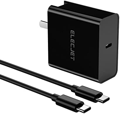 Сверхбыстрое зарядно устройство Elecjet мощност 45 W USB-C, стенно зарядно устройство PD 3.0 ПРОЦЕНТНИ пункта Type-C за Samsung Note, S20, S21, Galaxy, както и други устройства