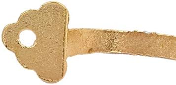 X-DREE Ковчег за бижута Калъф във формата на Арка С прибиращ се дръжка 39 мм Разстояние между дупките Златен Тон 2 бр. (Caja para joyero Caja