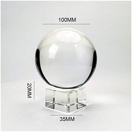 DDDCM Прозрачен Увеличава Топка 70 mm /80 mm / 100 mm Кристална Топка със Свободна Кристална Поставка Стъклена Топка за фотография (Цвят: прозрачен размер: 100 mm)