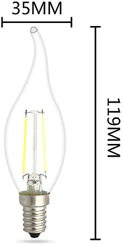 Mengjay® 1 Опаковка от 2 Вата 6000 До 110 В Студено-бяла led лампа за полилеи, което е равно на 180 Lm 15 W, led лампа за