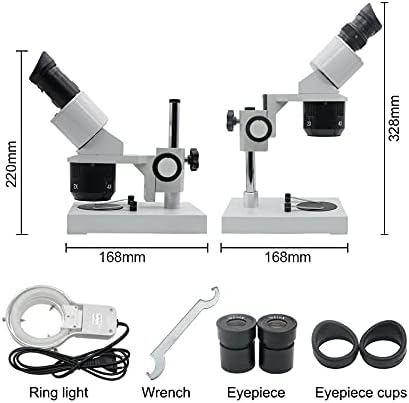 WSZJJ 10X-20X-30X-40X Бинокъла на Стереомикроскоп С подсветка Промишлен микроскоп с Окуляром за ремонт часа, проверка на печатни