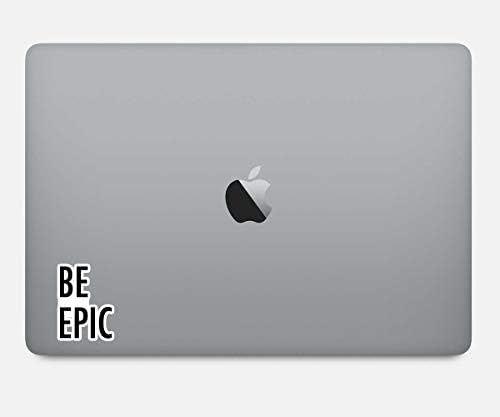 Етикети Be Epic с мотивационно кавички (4 опаковки) - Стикери за лаптопи - Vinyl стикер 2,5 инча - Vinyl Стикер за лаптоп, телефон,