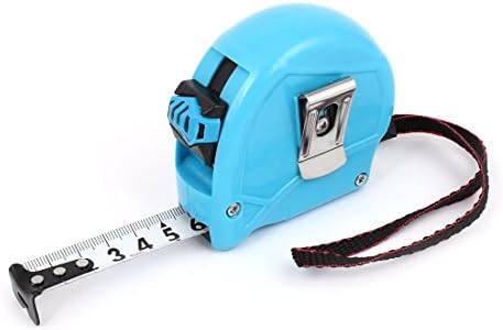 Aexit Синя Пластмасова кутия за Инструменти и Декориране на дома Прибиращ се Метрична Гама Диапазон на Измерване с Рулетка за Измерване на Лента 5 М