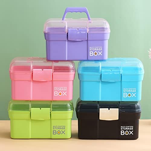 Kinsorcai 11 Пластмасов Органайзер за кутии с Подвижни чекмедже, Органайзер за шевни кутии, Кутия за съхранение на предмети на