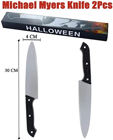 Майкъл Майерс Класически Нож 2 елемента, Хелоуин Убива Касапин Нож Подпори Сребро