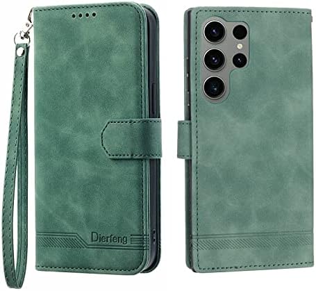 Калъф за мобилен телефон, Съвместим с Samsung Galaxy S23 Ultra Портфейла Case за Samsung Galaxy S23 Ultra Case с държач за карти, Защитен